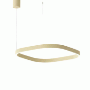 Gea Luce Lampe À Suspension Criseide S/1P Q - Led 60W 3000K 4300Lm En Aluminium Beige - Coupe De Phase Double Emission Gradable - Gealuce - beige CRI