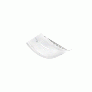 Gea Luce Petit Plafonnier Nereide 35X25Cm En Verre Satiné Sérigraphié Blanc 2Xe27, Base Chromée, Design Moderne, Max 2X42W - blanc 8000000085856