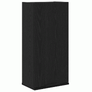 Helloshop26 - Armoire murale rangement bois d'ingénierie 32 x 20 x 67 cm gain de place design classique en bois noir 02_0051806 - noir Bois massif 30