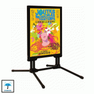 Panneau A1 (84 x 59.4 cm) à ressorts - Base métallique noire - Réf : 215320NR_0