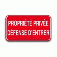 Panneau Propriété Privée Défense d'Entrer