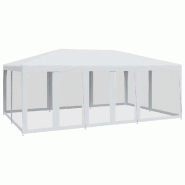 VidaXL Tente de fête avec 10parois latérales en maille blanc 6x4m PEHD Modèle AbriAlpha 382 - blanc 4010066