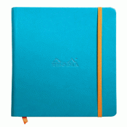 Webnotebook Rhodiarama turquoise A5, 192p./96 feuilles ivoire 90 g/m² brochées, ligné - bleu 118747C