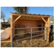 Abri pour poney - ABRCHEV-1 - Bois Douglas français - Toiture bac acier_0