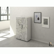 Armoire moyenne à portes battantes Luxury - Ofitres - Marbre_0