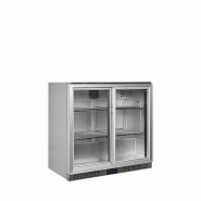 Arrière - bar 2 portes vitrées coulissantes et 4 clayettes chromées - 183 L | Tefcold - BA26SS