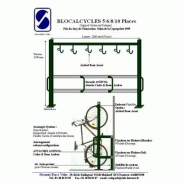 Portique autoportant pour vélo, 5 à 10 places avec arceaux de fixation antivols - Blocalcycles