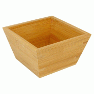 Bol carré en bambou 12,7x12,7x7,3cm