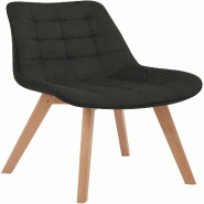 CLP Chaise de salle à manger Brook en velours côtelé Cordon HBT: 84x53x63 cm Anthracite - gris textile 328065