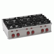 EURAST - Réchaud a gaz 6 feux sur table - 1200x700x280 mm - 30 Kw - 35500317 - inox 35500317 EURAST - Réchaud a gaz 6 feux sur table - 1200x700x280 mm - 30 Kw - 35500317 - inox 35500317