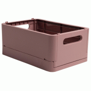 Exacompta - Réf. 27138D - Carton de 4 caisses pliables, casiers, multi-usages SMARTCASE - Livrées à plat, dimensions non pliées : Prof.27,6 x larg