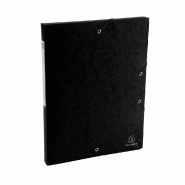 Exacompta - Réf. 50701E - 10 boites de classement Exabox Dos 25mm Carte lustrée Scotten - A4 - Noir - noir en carton 50701E_0