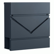 Helloshop26 - Boîte à lettres fenêtre  mural avec serrure et couvercle porte-journaux facile à installer gris anthracite 12_0004365 - 3000222453933