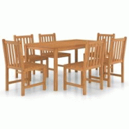 Helloshop26 - Ensemble de salle à manger de jardin meuble extérieur 7 pièces bois de teck solide 02_0013944 - 3000128941534 Helloshop26 - Ensemble de salle à manger de jardin meuble extérieur 7 pièces bois de teck solide 02_0013944 - 3000128941534