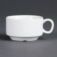 Lot de 12 tasses à expresso 85 ml, en porcelaine blanche Lot de 12 tasses à expresso 85 ml, en porcelaine blanche
