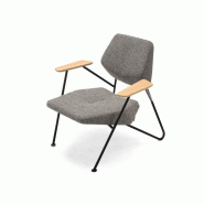 Fauteuil Polygon piètement noir assise en tissu promotion spéciale Fauteuil Polygon piètement noir assise en tissu promotion spéciale
