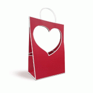 Sac Médaillon Kiss rouge 23X14X38 cm par 5