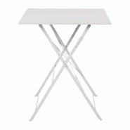 Table de terrasse carrée en acier Bolero 600mm - Gris