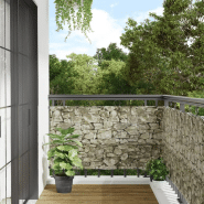Vidaxl écran d'intimité de jardin aspect pierre 800x75 cm pvc 4005425 Vidaxl écran d'intimité de jardin aspect pierre 800x75 cm pvc 4005425