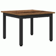 VidaXL Table basse Bois ancien 50 x 50 x 36 cm Bois d'ingénierie Modèle Helios Loft - 892546