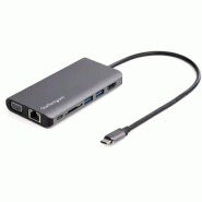 Adaptateur Multiport USB-C - Mini Dock USB-C avec 4K HDMI ou 1080p VGA - Hub 3x USB 3.0, SD, GbE, Au_0