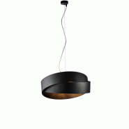 BeLight Astro Suspension en fer laqué noir avec câble acier réglable 2 lumières 122 d.46 BL207-2-NR - noir 8057724580013