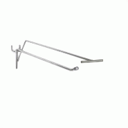Broche simple fil + T - fond perforé - embout - 30cm - par 10