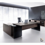 Bureau de direction Mito sur crédence - MDD - 180, Noir, Sycomore foncé_0