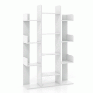 COSTWAY Étagère arbre, 13 compartiments, pour salon/bureau 86x24,5x141cm Blanc - blanc matière synthétique ON32790IT