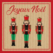Etiquette cadeau adhésive "Casse noisette" kraft 40x40mm - par 500
