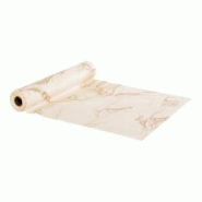 Feeric Christmas Chemin de table Tissu Blanc et Doré marbré 28 x 300 cm - blanc 3560232796302 Feeric Christmas Chemin de table Tissu Blanc et Doré marbré 28 x 300 cm - blanc 3560232796302