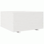 Helloshop26 - Jardinière bac lit surélevé plantes fleurs terrasse jardin 90 x 90 x 49,5 cm bois de pin massif blanc 02_0038057 - 3000217656615