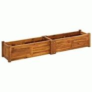 Helloshop26 - Jardinière lit surélevé plantes fleurs jardin 150 x 30 x 25 cm bois d'acacia 02_0001183 - 3000075471535 Helloshop26 - Jardinière lit surélevé plantes fleurs jardin 150 x 30 x 25 cm bois d'acacia 02_0001183 - 3000075471535