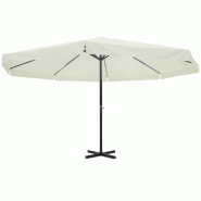 Helloshop26 - Parasol d'extérieur aluminium 500 cm blanc 02_0008144 - blanc aluminium 3000435782721