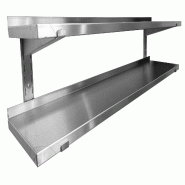 ITALCONCEPT L2G Etagere Murale Inox Pleine S/ Cremailleres, 635 x 1800 x 300mm - 3616350019608
