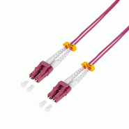 LogiLink Professional Câble Patch à fibre optique, LC Duplex - LC Duplex, 3 m - violet 4052792017311