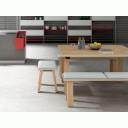 Banc Trendwood de Denomics aspect chêne vieilli avec piètement en A Banc Trendwood de Denomics aspect chêne vieilli avec piètement en A