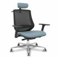 Piqueras y Crespo Silla Mardos traslack malla negra bali gris brazo 3D cabecero perchero base alum ruedas engomadas - bleu multi-matériau 392TKB220B3