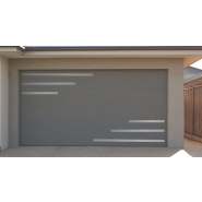 Porte de garage anti-effraction sectionnelle, avec possibilité d'intégrer un portillon - Décor Porte de garage anti-effraction sectionnelle, avec possibilité d'intégrer un portillon - Décor