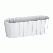 Prosperplast - Jardinière de balcon BOARDEE BASIC 4,9 L - 38,3x14,4x13 cm, blanche - blanc plastique ZA3247