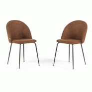 RATTATAN Lot de 2 chaises d’intérieur en similicuir, pieds en métal, design élégant pour cuisine, salle à manger, bar, restaurant –Sara– Te RATTATAN Lot de 2 chaises d’intérieur en similicuir, pieds en métal, design élégant pour cuisine, salle à manger, bar, restaurant –Sara– Te