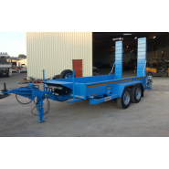 Remorque 2 essieux centraux à plateau fixe surbaissé - Porte engins type R2CFS5 - PTC 7T Remorque 2 essieux centraux à plateau fixe surbaissé - Porte engins type R2CFS5 - PTC 7T