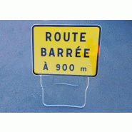 Route barrée à disque KC1-RB - Classe 1 visible à 80m - Acier Galvanisé