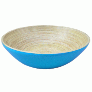 Saladier bambou turquoise Ø20x6cm