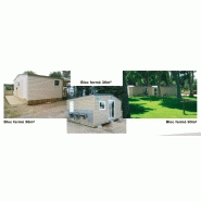 Sanitaires publics extérieurs - Bloc sanitaire fermé isolé et chauffé, bardage au choix, dimensions 6000mm x 2885mm et 6000mm x 2000mm_1