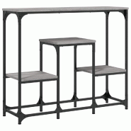 Table console sonoma gris 89,5x28x76 cm bois d'ingénierie Modèle Orion Essence - 833386
