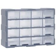 Vidaxl organisateur multi-tiroirs avec 16 tiroirs centraux 52x16x37 cm 149602