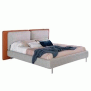 AC ANGEL CERDA Angel Cerdá Lit en similicuir marron avec tissu gris 7123C 228 x 221 x 103 - gris Bois massif 8435631019688 AC ANGEL CERDA Angel Cerdá Lit en similicuir marron avec tissu gris 7123C 228 x 221 x 103 - gris Bois massif 8435631019688