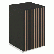 Angle de comptoir Vertigo T03 MDF naturel et noir 60x60x93 cm
