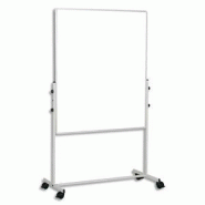 Bi-office tableau mobile surface émaillée blanche magnétique, verso feutrine bleue - format l70 x h120 cm